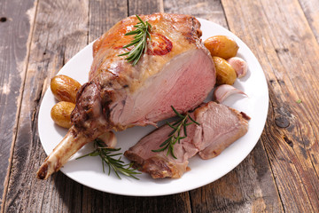 roast lamb leg © M.studio