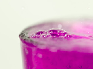 pink cocktail in a glass close up