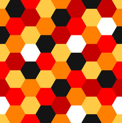 Abstract Seamless pattern with colorful hexagons.