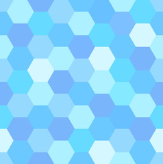 Fototapeta na wymiar Abstract Seamless pattern with blue hexagons