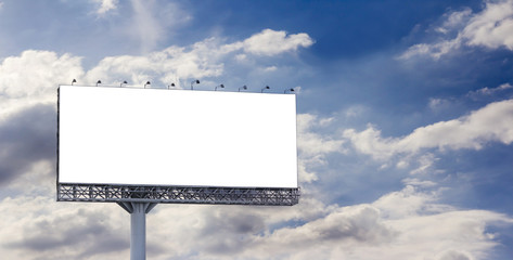 Blank billboard with blue sky