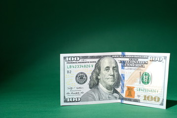 bill hundred dollars on an isolated background