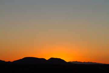 Sunset, silhouette, horizon, Namibia, Africa
