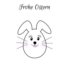 Osterhase - Frohe Ostern - Vektor Grafik