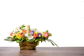flower bouquet in basket