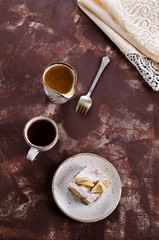 Portion of cake