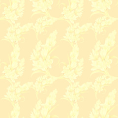 Tuberose - branches. Seamless pattern. medicinal, perfumery and cosmetic plants. Wallpaper. Use printed materials, signs, posters, postcards, packaging. Watercolor.