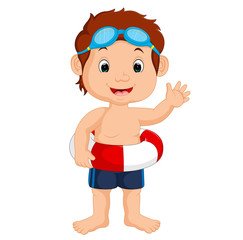 boy swimming