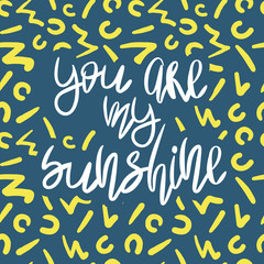 Romantic decorative poster with lettering