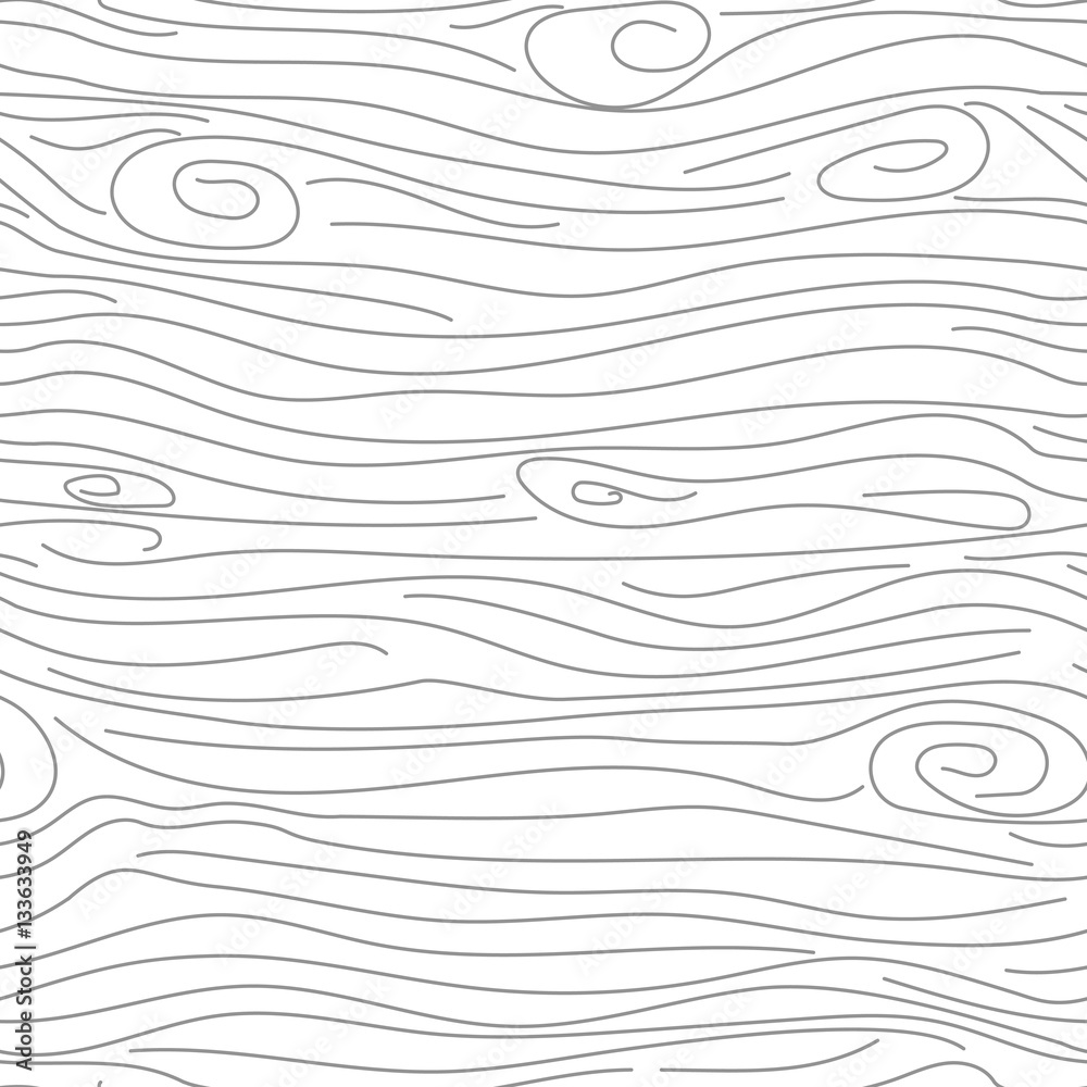 Wall mural Wooden white texture vector seamless pattern.