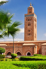 Koutoubia-Moschee im südwestlichen Medina-Viertel von Marrakesch