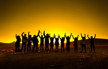 People looking at the light