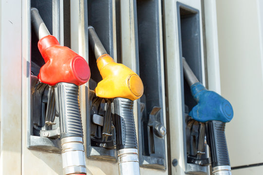 Filling gun at gas station