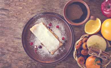 strudel and winter decor