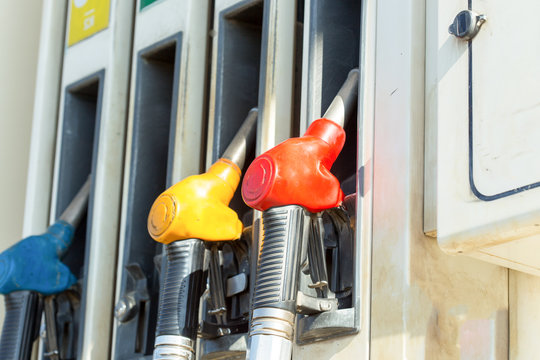 Filling gun at gas station
