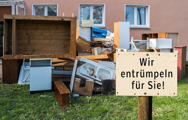 Wir entrümpeln für Sie! Sperrmüll