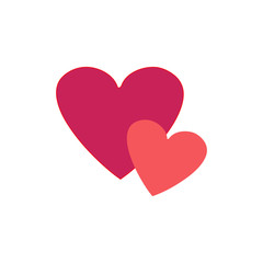 Heart two isolated