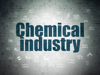 Manufacuring concept: Chemical Industry on Digital Data Paper background