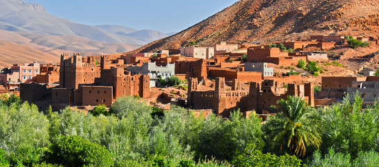 Old berber architecture near the city of Tamellalt, Morocco