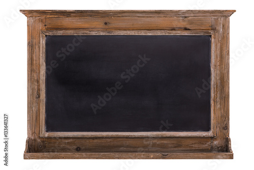 Alte Schultafel Mit Holzrahmen Und Ablage Fur Kreide Stock Photo