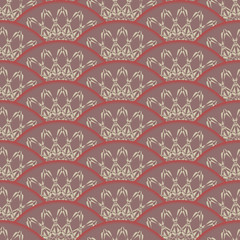 Circles textured geometric pattern. Abstract brovn beautiful background with particles. Vector illustration