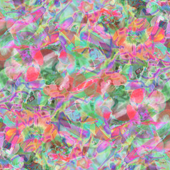 carré fleurs multicolores