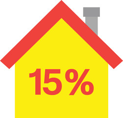 House with 15 percent