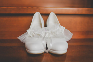 Wedding shoes white with