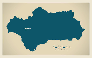 Modern Map - Andalucia ES Spain new design refreshed