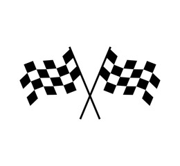 Crossed Checkered Flag Design