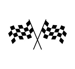 Fototapeta premium Crossed Checkered Flag Design