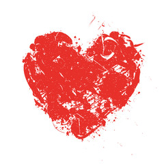 Heart painted symbol vector