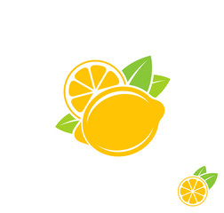 Lemon. Citrus fruit on white background