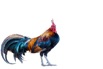 colorful rooster on  nature background