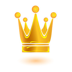 Isolated gold crown, eps 10