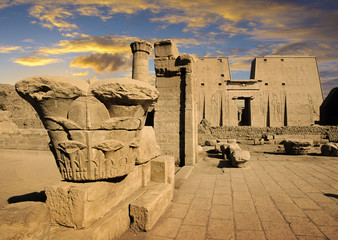 Temple of Edfu, Egypt - obrazy, fototapety, plakaty
