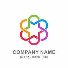 Colorful Rainbow Circular Triangle Hexagon Star Jewelry Fashion Accessories Business Company Stock Vector Logo Design Template 