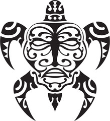 Maori turtle tattoo design