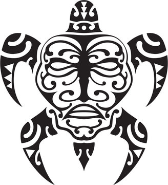 Maori turtle tattoo design