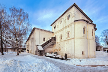 Refectory building of ancient Christian monastery.Yaroslavl, Rus