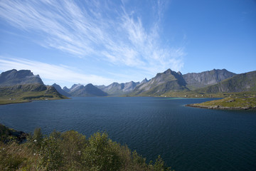 Summer view of Lofoten Islands, Norway