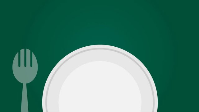 Plate with red heart vector