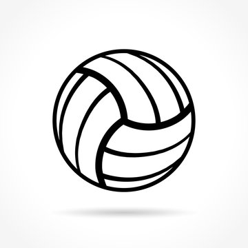 volleyball icon on white background