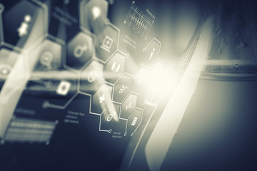 Medical user interface . Mixed media