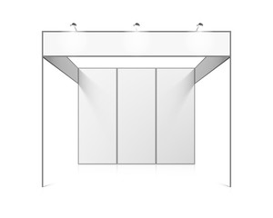 Blank white trade exhibition booth system stand