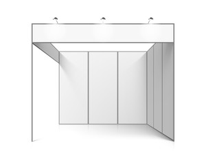 Blank white trade exhibition booth system stand
