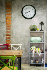 vintage decoration display cement wall