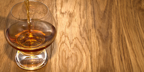 Obraz na płótnie Canvas glass of cognac (whiskey)
