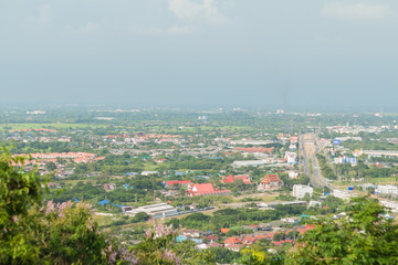 Thailand landscape of rural city and moutain