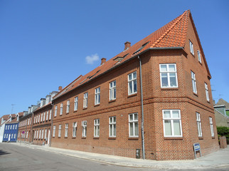 Fototapeta na wymiar Traditional Style Bricked Buildings of Northern Europe, Denmark 